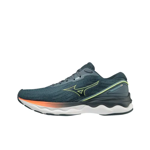 Mizuno Wave Skyrise 3 Устойчивые к истиранию Низкие Беговые кроссовки Мужские Синие Серые