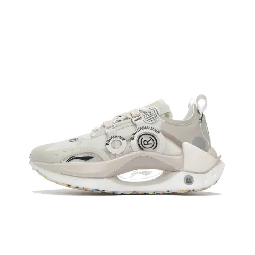 LINING Амортизирующий Нескользящий Износостойкий Дышащий и Легкий Низкий Топ Casual Женские Белый Серый