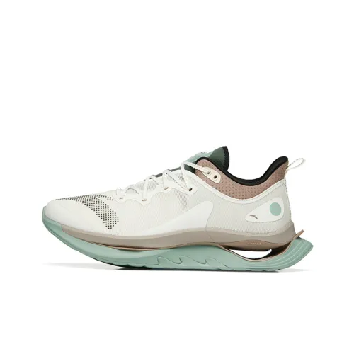 Anta RUNNING Collection Низкий Топ Азотная Технология Тренировки Спринт Беговые Кроссовки Мужской Белый Серый Зеленый