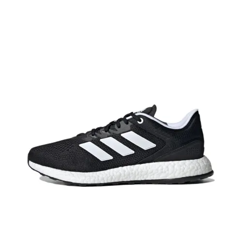 Adidas Pureboost Q2 Low Топ Беговые кроссовки Унисекс Черный белый