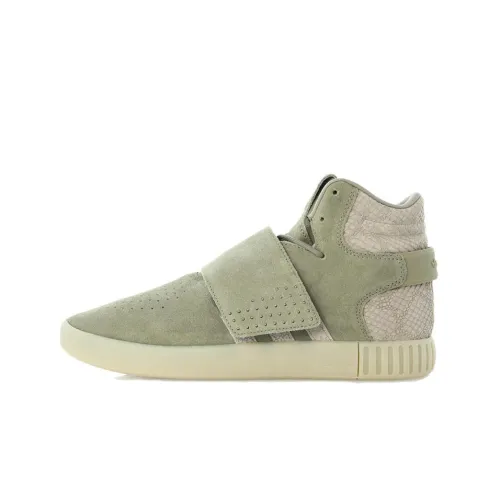 Adidas Originals Tubular Invader Противоскользящий Устойчивый к истиранию Амортизаторы Высокий Топ Повседневный Мужской Зеленый