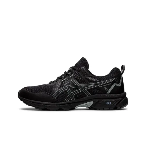 Asics Gel Venture 8 Low Топ Беговые кроссовки Мужские Черные 4E Ширина