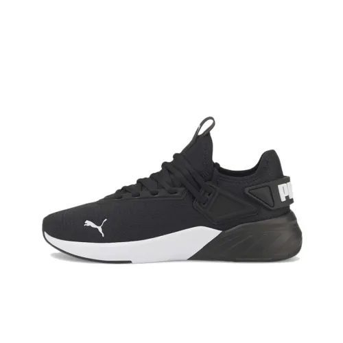 PUMA Shock Absorbers Slip-Resistant Abrasion-Resistant Breathable Low-Top Беговые кроссовки Мужские Черно-Белые