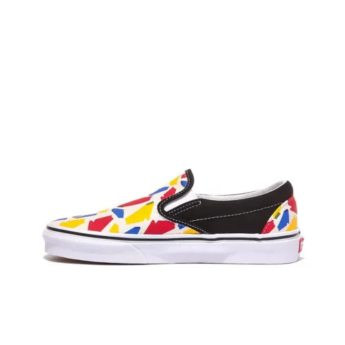 Vans Slip On Low Top Скейтборд Кроссовки Унисекс Белый Многоцветный