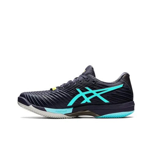 Asics Solution Speed FF 2 Clay Low Top Теннисные Кроссовки Мужские Синий Желтый