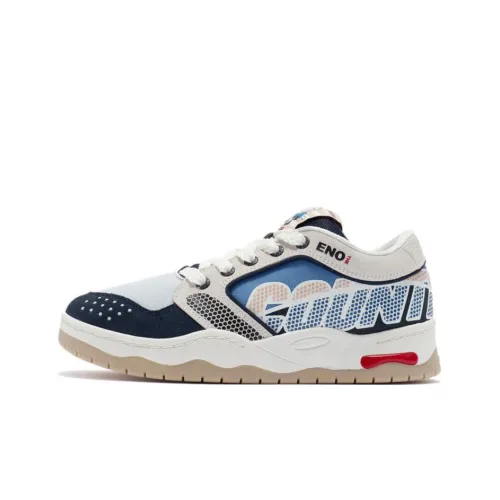 LiNing CF Tracing The One Противоскользящие Устойчивые к износу Низкие Кроссовки для скейтбординга Мужские Белые Синие