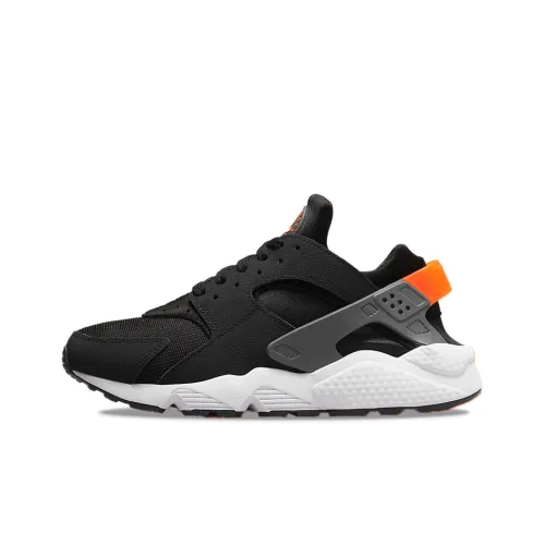 Nike Air Huarache Shock Absorbers Slip-Resistant Abrasion-Resistant Low Top Casual Running Shoes Men's Black Orange Найк Эйр Хуараче Шок Абсорберз Слип-Резистент Абразион-Резистент Низкий Топ Повседневные Беговые Кроссовки Мужские Черный Оранжевый