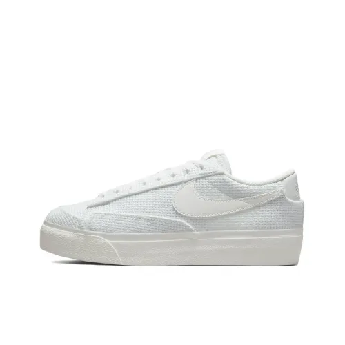 Nike Blazer Slip Resistant Abrasion Resistant Легкий Низкий Топ Скейтборд Кроссовки Женские Светло-Синий