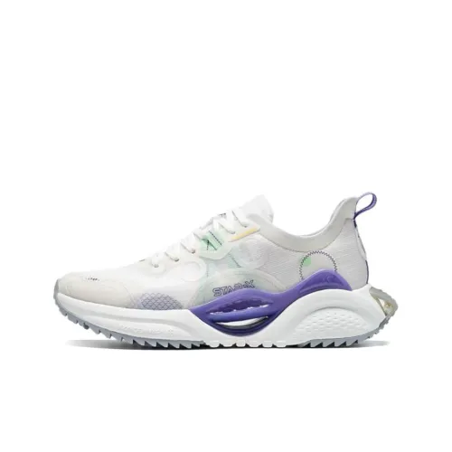 XTEP Звезда X Меха Slip-on Устойчивый к истиранию Дышащий Низкий Топ Спортивная Повседневная Обувь Мужская Белый Фиолетовый