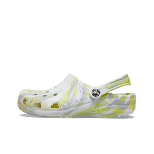 Crocs Classic Clog Sabo Унисекс Белый Цифровой Серый