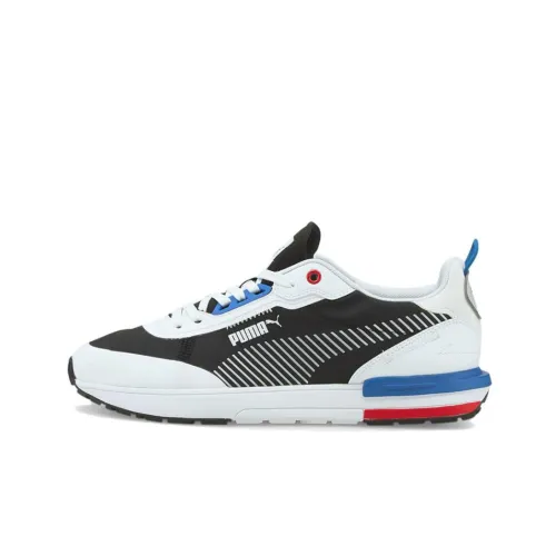 PUMA R22 Амортизирующие противоскользящие износостойкие дышащие и легкие низкие беговые кроссовки унисекс черного и белого цвета