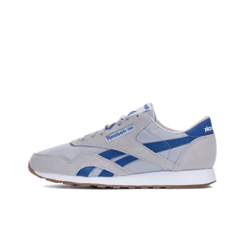 Reebok Classic Nylon Low Топ Беговые кроссовки Мужские Серый Синий