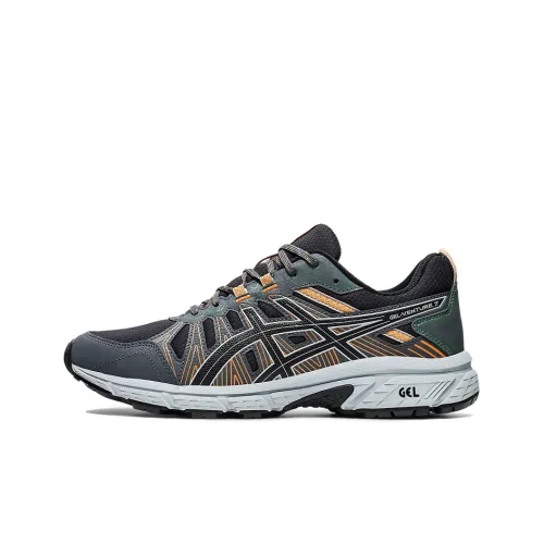 Asics Gel Venture 7 Low Топ Беговые кроссовки Мужские Черный Синий