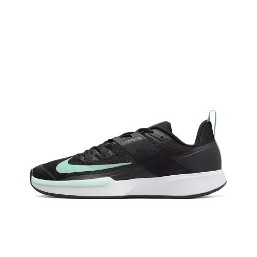 nike Court Vapor Lite Shock Absorbers Противоскользящие Устойчивые к истиранию Низкий Топ Теннисные Кроссовки Мужские Черные Зеленые
