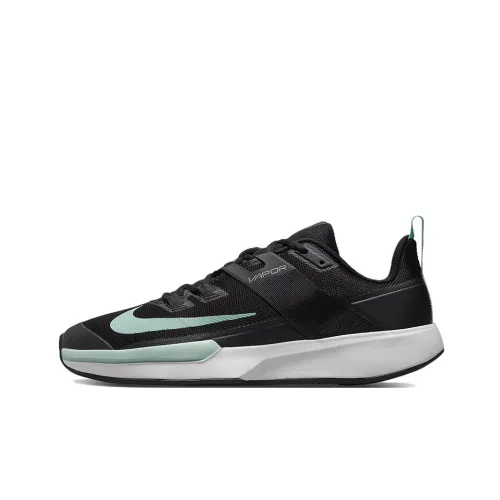 nike Court Vapor Lite Shock Absorbers Противоскользящие Устойчивые к истиранию Низкий Топ Теннисные Кроссовки Мужские Черные Зеленые