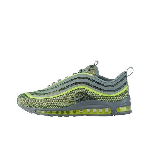 Nike Air Max 97 Low Топ Air Cushion Марафон Беговые кроссовки Мужской Серый Зеленый