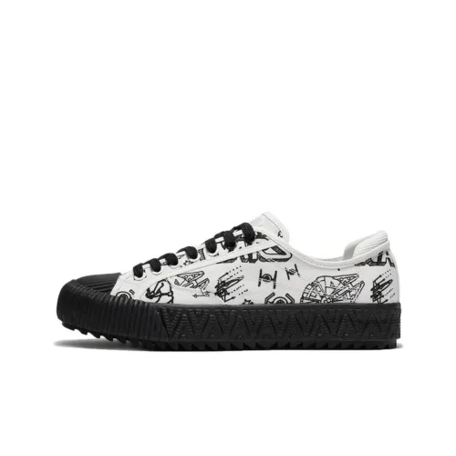 LiNing Disney Wave Riding Low Топ Скейтборд Кроссовки Мужские Черный Белый