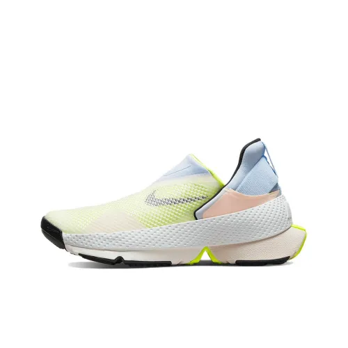 Nike Go FlyEase Шокабойеры Противоскользящие Устойчивые к истиранию Низкий Топ Повседневная обувь Женская Зеленый Розовый