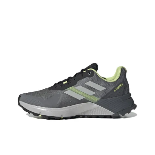 adidas Terrex Soulstride Abrasion Resistant Низкие Кроссовки для Беговых Пути Мужские Серый Зеленый
