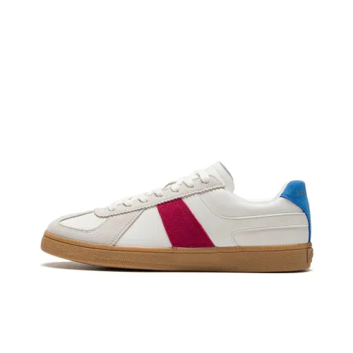 LINING Износостойкий Легкий и Дышащий Низкий Топ Скейтборд Кроссовки Мужские Белый Красный