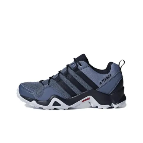 adidas Terrex Ax2r Slip-Resistant Abrasion-Resistant Low-Top Hiking Shoes Women's Blue adidas Terrex Ax2r Противоскользящие устойчивые к истиранию низкий топ походная обувь женский синий