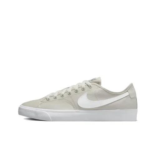 Nike Blazer Court Slip-Resistant Balance And Breathable Скейтбординг Кроссовки Low-Top Unisex Ecru