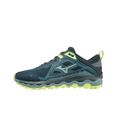Mizuno Mujin 8 Low Топ Беговые кроссовки Мужской Синий Зеленый