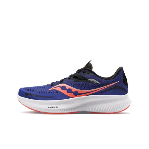 Saucony Ride 15 Амортизаторы Slip-resistant Abrasion-resistant Lightweight Low-top Беговые кроссовки Мужские Blue