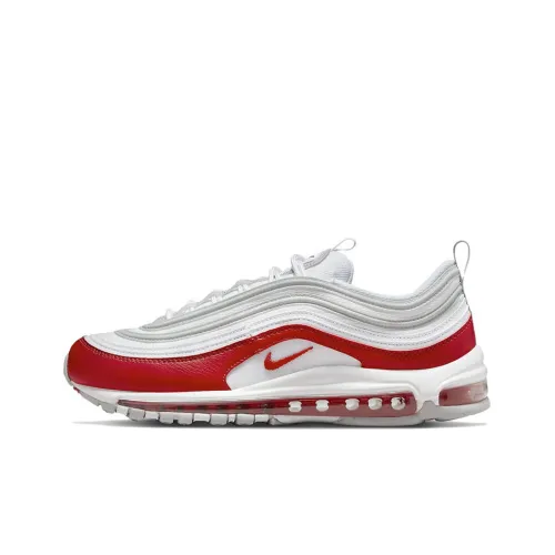 Nike Air Max 97 Low Топ Марафон Беговые кроссовки Мужской Белый Красный