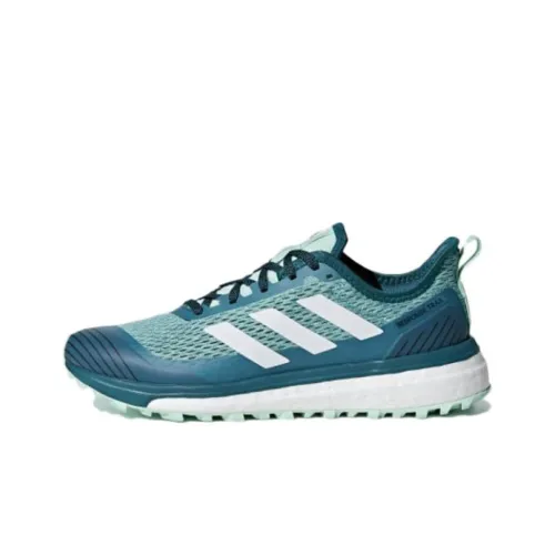 Adidas Response Trail Slip Resistant Abrasion Resistant Низкий Топ Беговые кроссовки Женские Синий