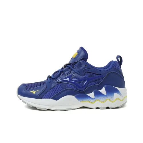 Mizuno Wave Rider 1 Противоскользящий Устойчивый к износу Дышащий Низкий Топ Повседневная Обувь Унисекс Темно-синий