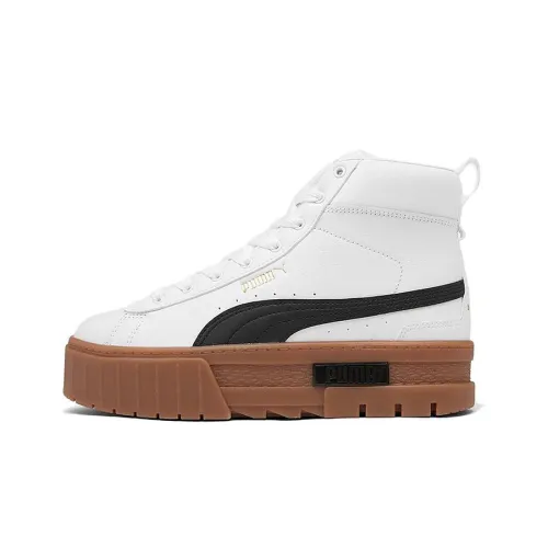 PUMA Mayze MID High Топ Скейтборд Кроссовки Женские Белые Черные