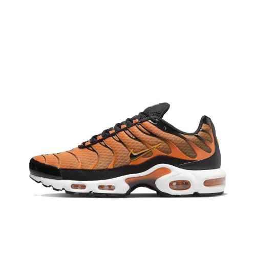 Nike Air Max Plus Low Top Повседневные Беговые Кроссовки Мужские Черные Оранжевые