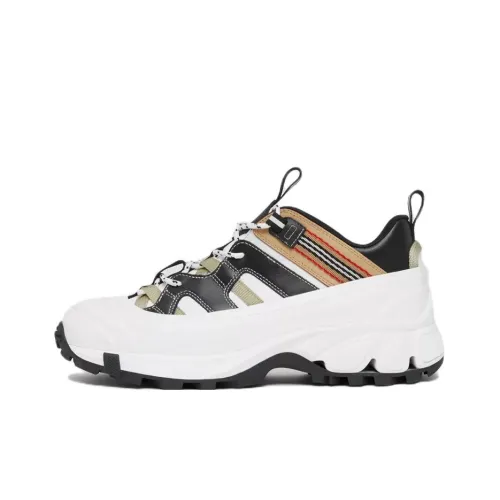 Burberry Arthur Low Топ Повседневная обувь Мужская Белый Коричневый