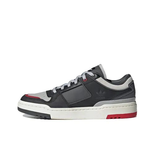 Adidas Originals FORUM Luxe Low Устойчивые к истиранию Низкие Кроссовки для скейтбординга Унисекс Черный Серый