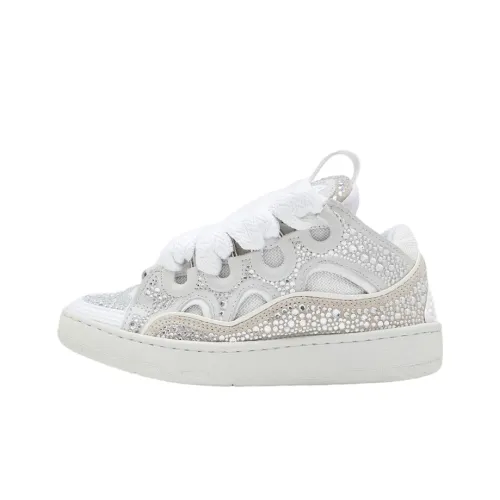 Lanvin Curb Low Топ Стильные Скейтбординги Женские Серебряные