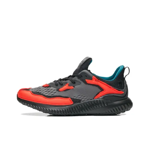 Kolor x Adidas AlphaBounce Устойчивые к истиранию Низкие Беговые кроссовки Унисекс Черные Красные