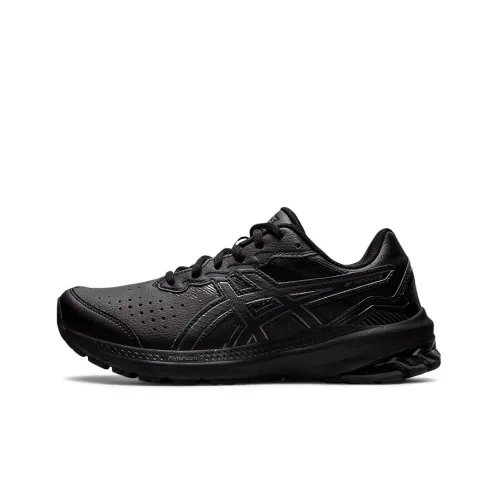 Asics GT 1000 Кожа 2 Низкий Топ Беговые кроссовки Женские Черный D Ширина