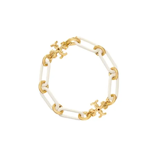 Tory Burch Brass Bracelets Золотой, Экрю Женские