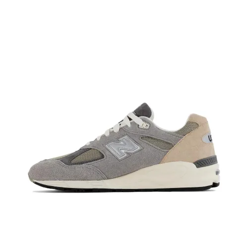 New Balance NB 990 V2 Дышащий и Легкий Низкий Топ Повседневные Городские Кроссовки для Коммутации и Бега Унисекс Серый Коричневый