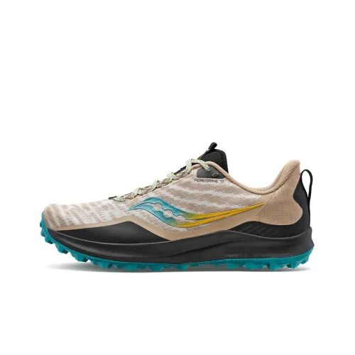 Saucony Peregrine 12 Peregrine Low Топ Беговые кроссовки Мужской Коричнево-синий Черный