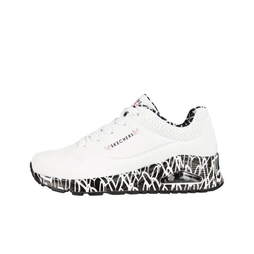 Skechers Uno Low Топ Повседневная обувь Женская Белая Черная