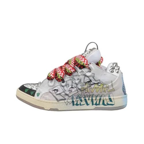 Lanvin Curb Low Топ Стильные Скейтбординги Женские Белые