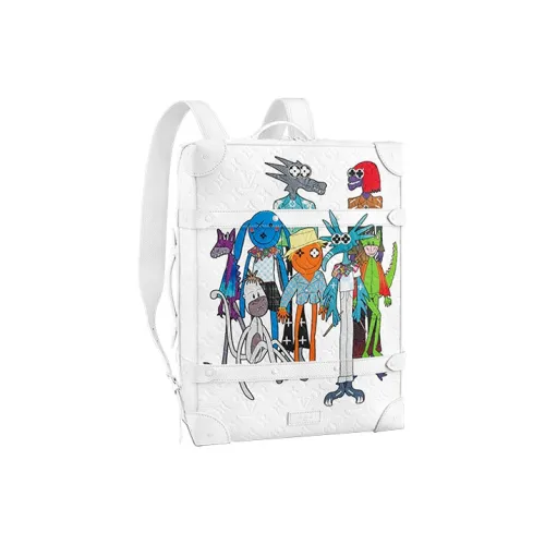 LOUIS VUITTON SOFT TRUNK Коровья кожа Сумка Рюкзак Стандартный Мужской Белый