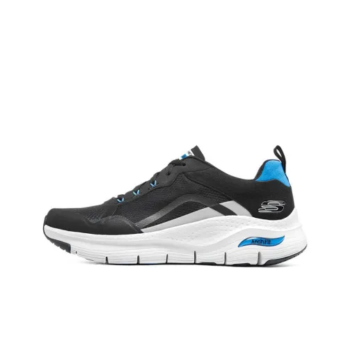 Skechers Arch Fit Низкий Топ Casual Мужской Черный Синий