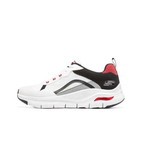 Skechers Arch Fit Низкий Топ Повседневная Обувь Мужская Белая Серая