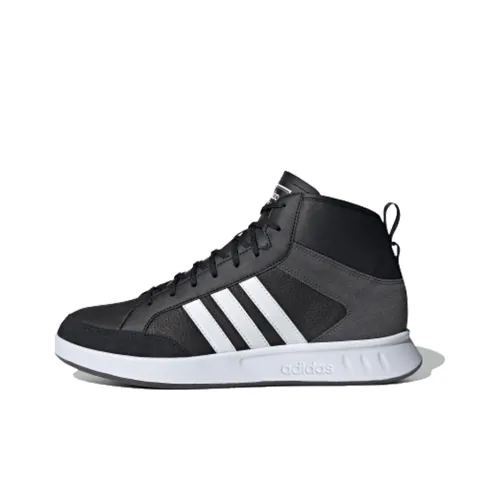 Adidas Court80s Slip-resistant Abrasion-resistant Lightweight MID Tennis Shoes Unisex Black White Adidas Court80s Противоскользящие Устойчивые к истиранию Легкие кроссовки для тенниса MID Унисекс Черный Белый
