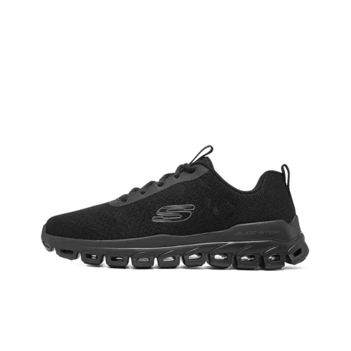 Skechers Glide Step Низкий Топ Casual Мужской Все Черный