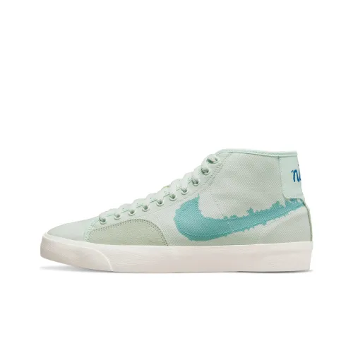 Nike Blazer Court PRM Низкий Устойчивый к истиранию Легкий MID Скейтбординг Кроссовки Унисекс Светло-зеленый