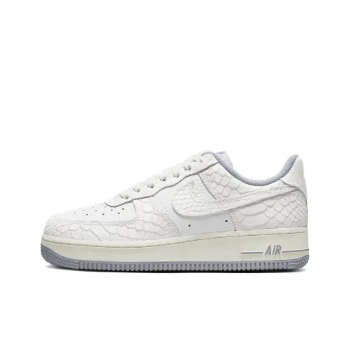 Nike Air FORCE 1 'Белый Python' Низкие Кроссовки для скейтбординга Женские Белые